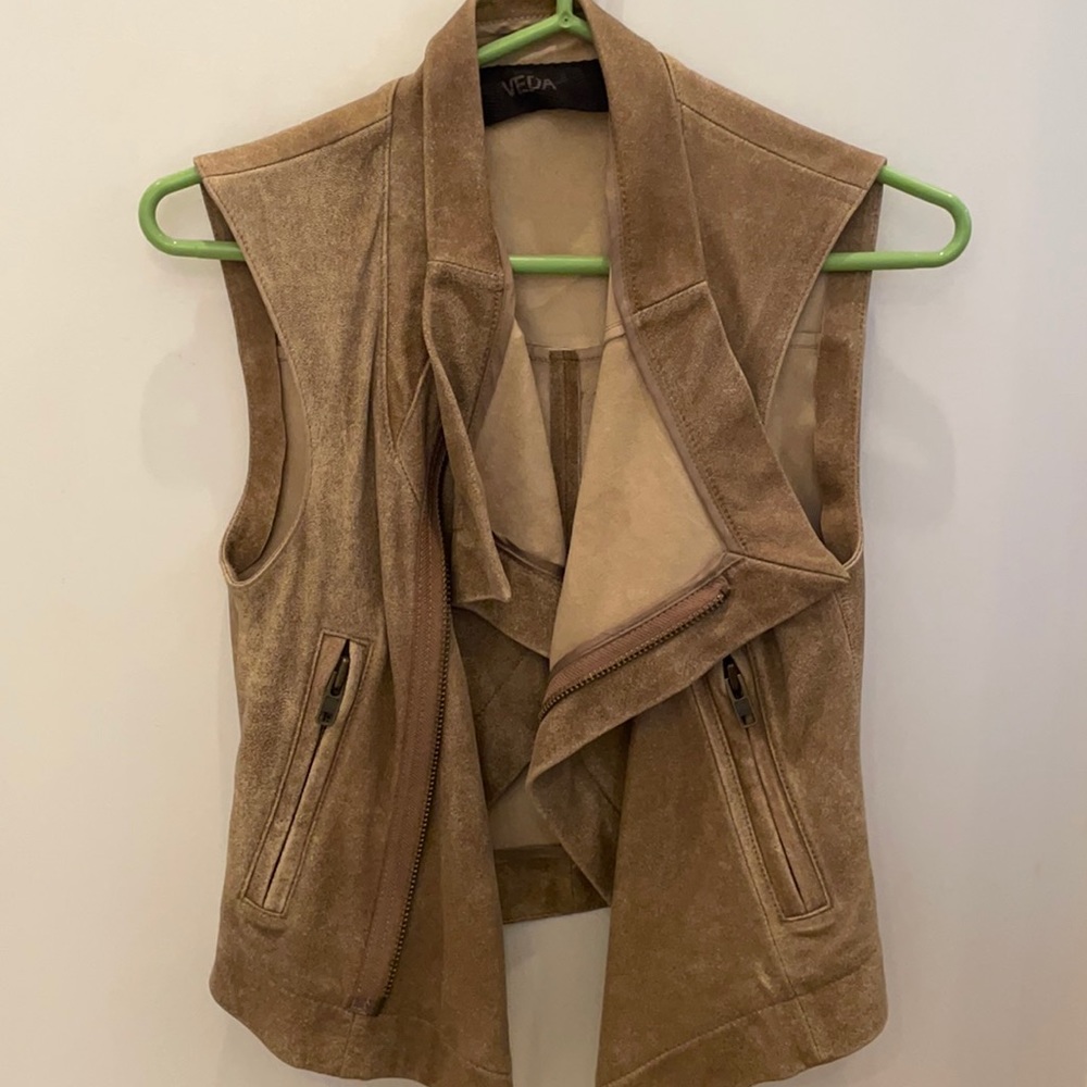 Veda leather vest from Intermix